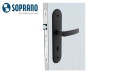 FECHADURA SOPRANO PALI PRETO FOSCO MAÇANETA RETA INTERNA ESP43 (40X53 PY53)