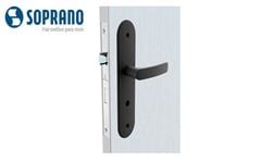 FECHADURA SOPRANO PALI PRETO FOSCO MAÇANETA RETA BANHEIRO ESP43 (40X53 PY53)