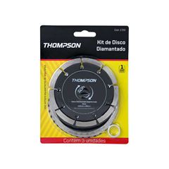 JOGO DE DISCOS DIAMANTADOS THOMPSON CONTINUO/TURBO/SEGMENTADO COM 03 PEÇAS