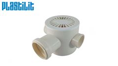 CAIXA SIFONADA PLASTILIT REDONDA BRANCA 150X150X50MM