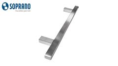 PUXADOR SOPRANO BIATA 128 MM HASTE QUADRADO INOX NIQUELADO ESCOVADO