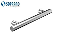 PUXADOR SOPRANO DISIA 160 MM HASTE REDONDO INOX NIQUELADO ESCOVADO
