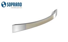 PUXADOR SOPRANO BRASSI 96 MM ALÇA CROMADO E NIQUELADO ESCOVADO