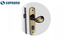 FECHADURA SOPRANO MAÇANETA TACO GOLF OURO EXTERNA