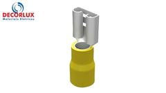 TERMINAL LUVA FÊMEA PRÉ ISOLADO 4,0-6,0MM 24A AMARELO PACOTE COM 100 PEÇAS DECORLUX