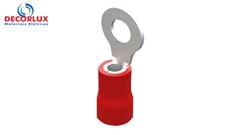 TERMINAL ANEL M3 PRÉ ISOLADO  0,5 A 1,5MM 19A VERMELHO PACOTE COM 100 PEÇAS DECORLUX