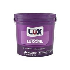 TINTAS LUX LUXCRIL BALDE COM 15L BRANCO NEVE