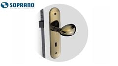 FECHADURA SOPRANO MAÇANETA TACO GOLF OURO INTERNA