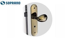 FECHADURA SOPRANO MAÇANETA TACO GOLF OURO BANHEIRO