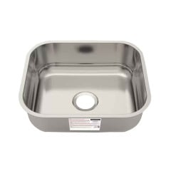 CUBA TRAMONTINA RETANGULAR AÇO INOX ALTO BRILHO BASIC 40X34X14 AÇO 430 SEM VÁLVULA