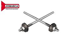 HASTE TELHEIRO COM PORCA E ARRUELAS JOMARCA ALUMINIO 1/4 40CM COM 100 PEÇAS