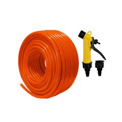 MANGUEIRA PARA JARDIM PLASTMAN FLEXÍVEL SILICONADA LARANJA 1/2  10M