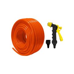 MANGUEIRA PARA JARDIM PLASTMAN FLEXÍVEL SILICONADA LARANJA 1/2  30M