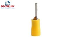 TERMINAL PINO PRÉ ISOLADO 25,5MM 4,6-6,0MM 48A AMARELO PACOTE COM 100 PEÇAS DECORLUX