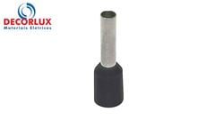 TERMINAL ILHÓS SIMPLES TUBULAR 4,0MM 28A CINZA PACOTE COM 100 PEÇAS DECORLUX