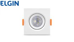 SPOT DE LED EMBUTIR QUADRADO ELGIN ECOSPOT MR11 3W LUZ FRIA 6500K 300 LÚMENS BIVOLT