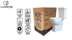 KIT DE BACIA COMPLETO LUZARTE VISEU BRANCO 6L