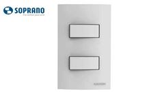 SOPRANO LINHA ÁTRIA 1 INTERRUPTOR SIMPLES + 1 INTERRUPTOR PARALELO 10AX 250V