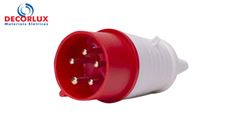 PINO INDUSTRIAL DECORLUX 32A-3P+N+T,6H,IP44 VERMELHO 380/415V