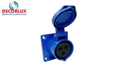 TOMADA INDUSTRIAL EMBUTIR DECORLUX AZUL  32A-2P+T,6H,IP44 220/240V
