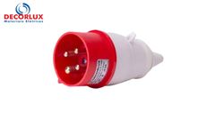 PINO INDUSTRIAL DECORLUX 16A-3P+T,6H,IP44 VERMELHO 380/415V