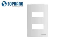 SOPRANO LINHA ÁTRIA PLACA 4X2 2 POSTOS