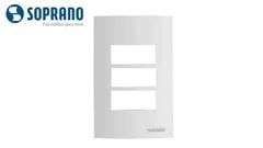 SOPRANO LINHA ÁTRIA PLACA 4X2 3 POSTOS