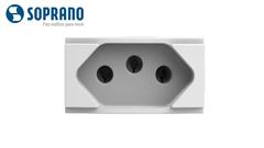 SOPRANO LINHA ÁTRIA MÓDULO TOMADA 2P+T 10A BRANCA 250V 