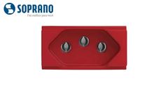 SOPRANO LINHA ÁTRIA MÓDULO TOMADA 2P+T 20A VERMELHO 250V