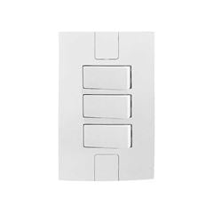 PLUZIE LINHA NEW CAPRICE BRANCA 3 INTERRUPTOR SIMPLES 10A