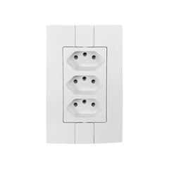 PLUZIE LINHA NEW CAPRICE BRANCA 3 TOMADAS 2P+T 10A 250V