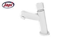 TORNEIRA JAPI PARA LAVATÓRIO MESA COM FECHAMENTO AUTOMÁTICO BRANCO 1/2
