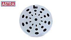 GRELHA ROTATIVA REDONDA COM ANTI-INSETO EM PVC BRANCO DIÂMETRO DE 15CM -ASTRA