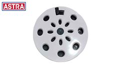 GRELHA ROTATIVA REDONDA COM ANTI-INSETO EM PVC BRANCO DIÂMETRO DE 9,7CM -ASTRA