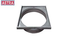 PORTA-GRELHA QUADRADA EM PVC CINZA 15 X 15CM  -ASTRA