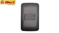 ROMAZI LINHA CANOA PRETA 1 INTERRUPTOR SIMPLES 10A