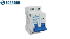 DISJUNTOR SOPRANO BIPOLAR DIN BRANCO C 63A 6KA