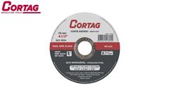 DISCO DE CORTE CORTAG INOX 4.1/2X3/64X7/8 -115MM X 1,0MM X 22,2MM