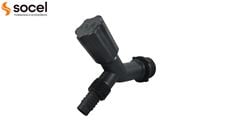 TORNEIRA SOCELPLAST PARA JARDIM COM BICO PRETO 1/2 3/4