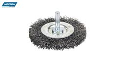 ESCOVA TIPO COPO NORTON ONDULADA AÇO CARBONO COM HASTE 75MM