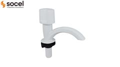 TORNEIRA SOCELPLAST LAVATÓRIO MESA FIXA TULIPA SLIM BRANCO