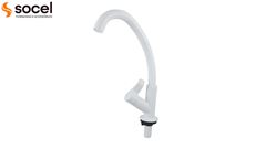 TORNEIRA SOCELPLAST COZINHA MESA BICA MÓVEL ALTA ORQUÍDEA SLIM BRANCO