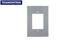 TAMPA 4X2 3 POSTO JUNTOS CONDULETE PLASTIBOX CINZA ESCURO -TRAMONTINA 