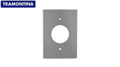 TAMPA 4X2 1 POSTO REDONDO CONDULETE PLASTIBOX CINZA ESCURO -TRAMONTINA 