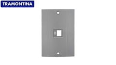 TAMPA 4X2 1 POSTO RJ45 CONDULETE PLASTIBOX CINZA ESCURO -TRAMONTINA 