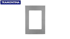 TAMPA 4X2 3 POSTO MÓDULOS  CONDULETE PLASTIBOX CINZA ESCURO -TRAMONTINA 