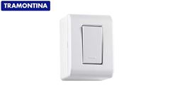 TRAMONTINA LNHA LIZFLEX CAIXA+TAMPA 1 INTERRUPTOR SIMPLES 10A/250V BRANCO