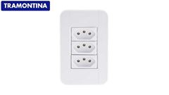 TRAMONTINA LINHA TABLET 3 TOMADAS 2P+T 20A/250V BRANCO