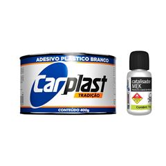 MASSA PLÁSTICA CARPLAST BRANCA 400G+CATALISADOR