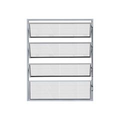 BASCULANTE DE ALUMÍNIO QUALITY 4 FOLHAS COM VIDRO CANELADO HOME A80 X L80